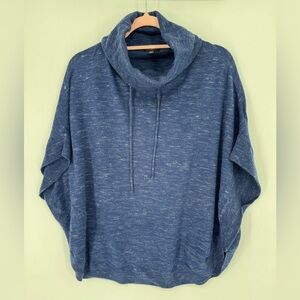 Talbots Women's Navy Blue Cowl Neck Sweater Oversized Winter Cozy Size M/L